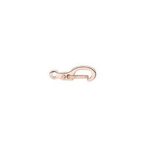 Clasp self-closing hook 1pkg100 copper-plated, 11x5mm, brass 1-strand