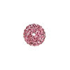 Bead, glass rhinestone / epoxy / resin, dark pink, 14mm round. Sold individually. image number 1