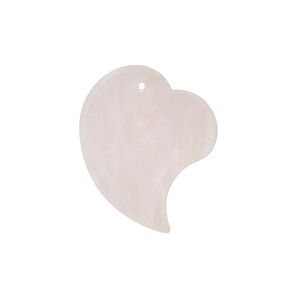 Rose quartz 1pkg1, hand-cut top-drilled flat heart drop 25x19mm