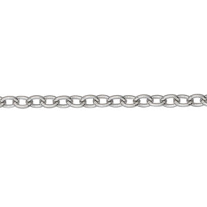 Chain 1pkg1 cable, 3mm, stainless steel 5 foot unfinished