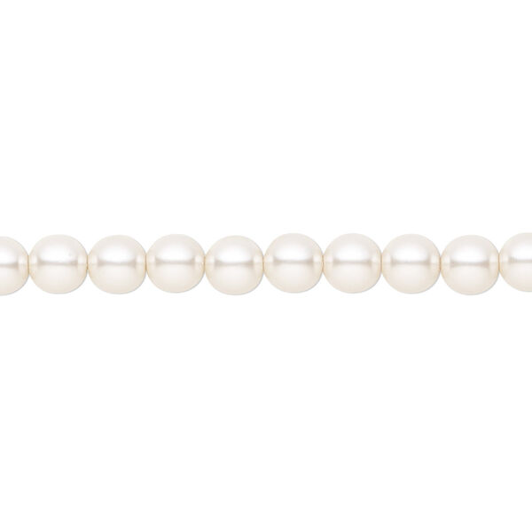 Pearl 500pk white, Preciosa Czech crystal 5mm round image number 0
