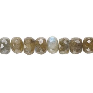 Labradorite 1pkg1, hand-cut faceted rondelle bead 14 inch 7x4mm-8x6mm