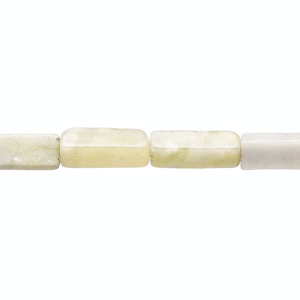 Green jungle "jasper" 1pkg1, square tube bead natural 15 inch 12x4mm-13x5mm image number 0