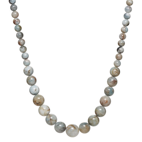 Bead, multi-beryl (heated), 6-19mm graduated round with 0.6-1mm hole, D grade, Mohs hardness 7-1/2 to 8. Sold 18-inch strand. image number 0