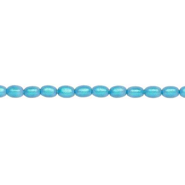 Pearl 100pk iridescent dark turquoise, Crystal Passions® 4x3mm rice 5824 image number 0