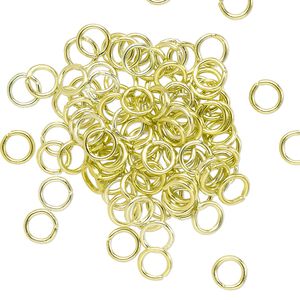 Jump ring, anodized aluminum, light green, 5mm round, 3.4mm inside diameter, 20 gauge. Sold per pkg of 100.
