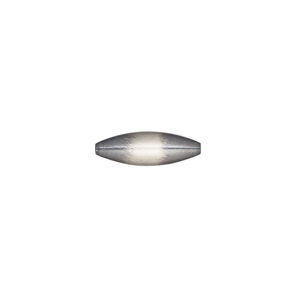 Bead 1pkg1, Navajo pearl style, brushed oxidized sterling silver, 15x5mm oval.