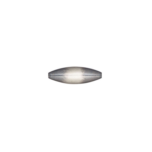 Bead 1pkg1, Navajo pearl style, brushed oxidized sterling silver, 15x5mm oval. image number 0