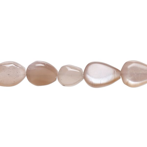 Coffee moonstone 1pkg1, hand-cut puffed teardrop bead natural 7 inch 8x6mm-12x8mm image number 0