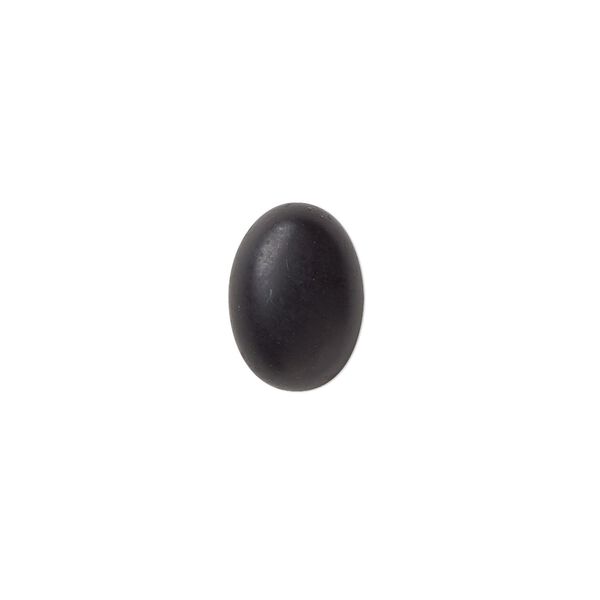 Black onyx 1pkg6, calibrated matte oval cab 14x10mm image number 0