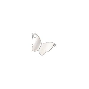 Charm, silver-finished "pewter" (zinc-based alloy), 12x11.5mm single-sided curved butterfly. Sold per pkg of 10.