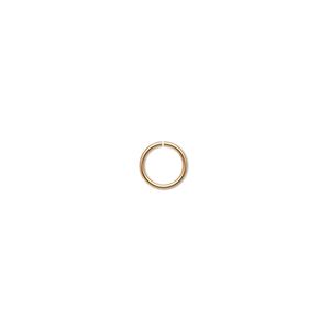 Jump ring, 14Kt gold-filled, 6.5mm round, 5mm inside diameter, 20 gauge. Sold per pkg of 20.