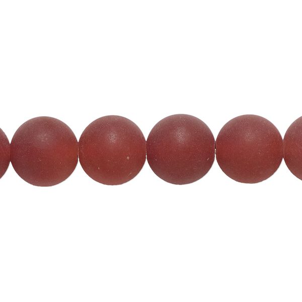 Carnelian 1pkg1, matte round bead 15.5-16 inch 10mm image number 0