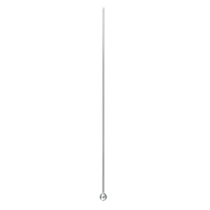 Head pin, stainless steel, 2 inches with 2mm ball, 24 gauge. Sold per pkg of 500.