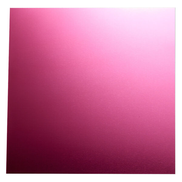 Sheet, anodized aluminum, magenta, 5-3/4 x 5-3/4 inch square, 26 gauge. Sold individually. image number 0
