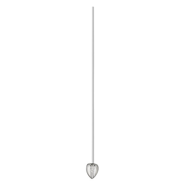 Head pin, antiqued sterling silver, 2-1/2 inches with 7x5mm heart, 21 gauge. Sold per pkg of 6. image number 0