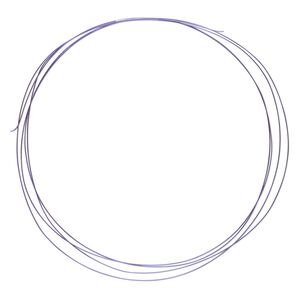 Wire, anodized niobium, purple, half-hard, round, 24 gauge. Sold pkg of 5 feet.
