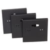 Earring card, PVC plastic, opaque black, 2x2 inch square. Sold per pkg of 100. image number 2