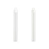 Vial, plastic, clear and white, 5 x 9/16 inch cylinder with hang tab. Sold per pkg of 100. image number 1