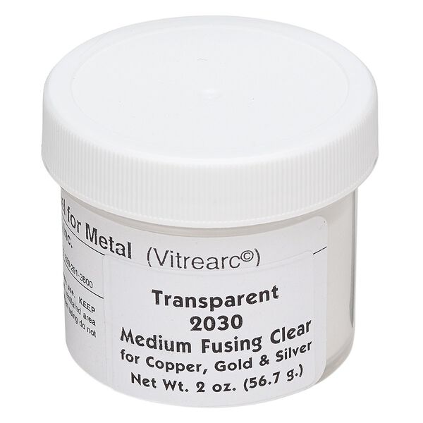 Enamel, Vitrearc©, pkg/2-ounce jar, clear, medium fusing (2030). image number 0