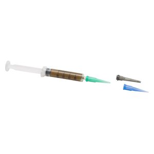 Prometheus® bronze clay, pkg/10g, rapid and low fire formula, filled syringe with 3 tips.