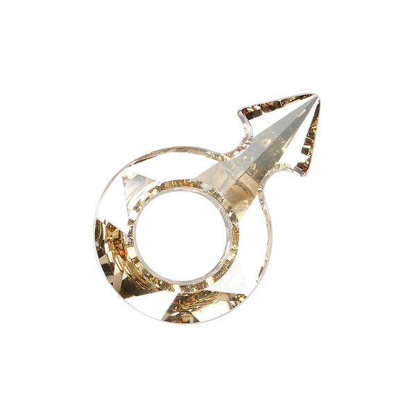 Fancy stone 1pk crystal golden shadow foil back, Crystal Passions® 30x19mm male symbol 4878 image number 0