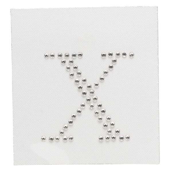 Iron-on transfer 1pk crystal clear, Preciosa Czech crystal 35.5x33.5mm "X" image number 0