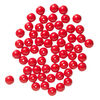 Bead, Czech glass druk 1pkg60, opaque orange, 6mm round. image number 1