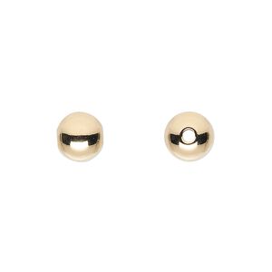 Bead, 14Kt gold-filled, 8mm seamless smooth round. Sold per pkg of 20.