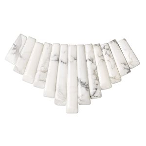 Howlite 1pkg13, fan focal natural 26x10mm-29x12mm