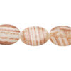 Red Italian "onyx" 1pkg1, matte puffed oval bead natural, 15 inch 17x13mm-18x14mm image number 0