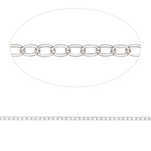 Chain 1pkg1 sterling silver cable, 1mm round, Gossamer™ 50 foot unfinished