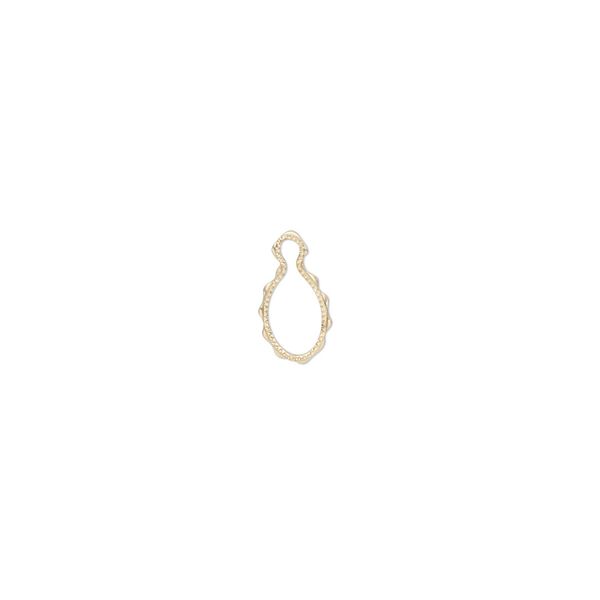 Drop, Wrap-Tite®, 14Kt gold-filled, 6x4mm fancy oval setting. Sold per pkg of 2. image number 0