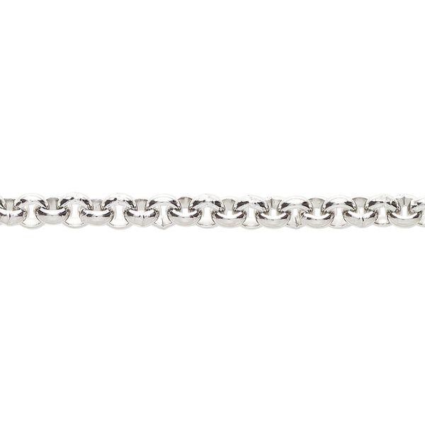 Chain, stainless steel, 4mm rolo. Sold per 5-foot section. image number 0