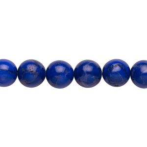 Howlite 1pkg1, round bead 15.5-16 inch 8mm