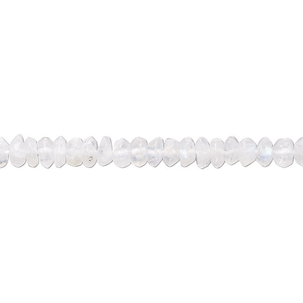 Bead, rainbow moonstone (natural), 4x1mm-5x3mm hand-cut faceted rondelle, B- grade, Mohs hardness 6 to 6-1/2. Sold per 13-inch strand. image number 0