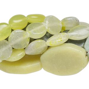 New "jade" 1pkg5, mixed shape bead natural 15.5-16 inch mix 12mm-17x13mm