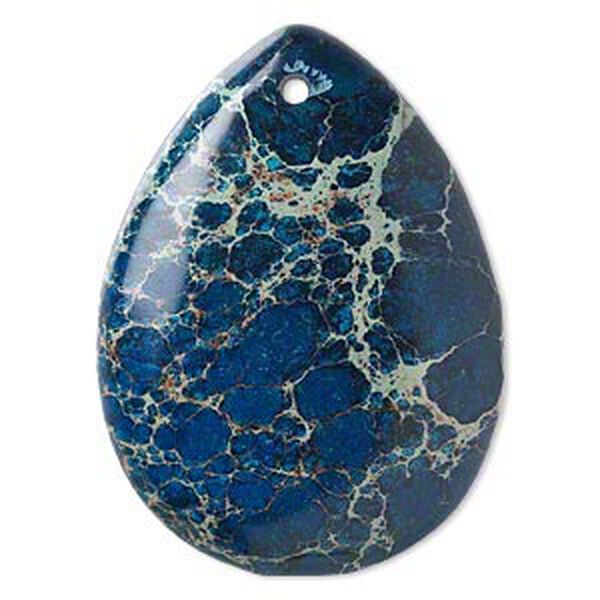 Magnesite 1pkg1, hand-cut flat back teardrop focal B grade, 50x37mm image number 0