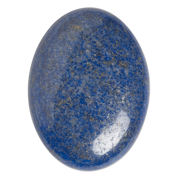 Cabochon, lapis lazuli (natural), 40x30mm calibrated oval, B grade, Mohs hardness 5 to 6. Sold individually. image number 0