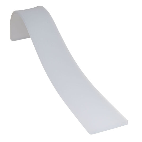 Display, bracelet, acrylic, frosted white, 7-2/3 x 1-5/8 x 2-inch ramp. Sold individually. image number 0