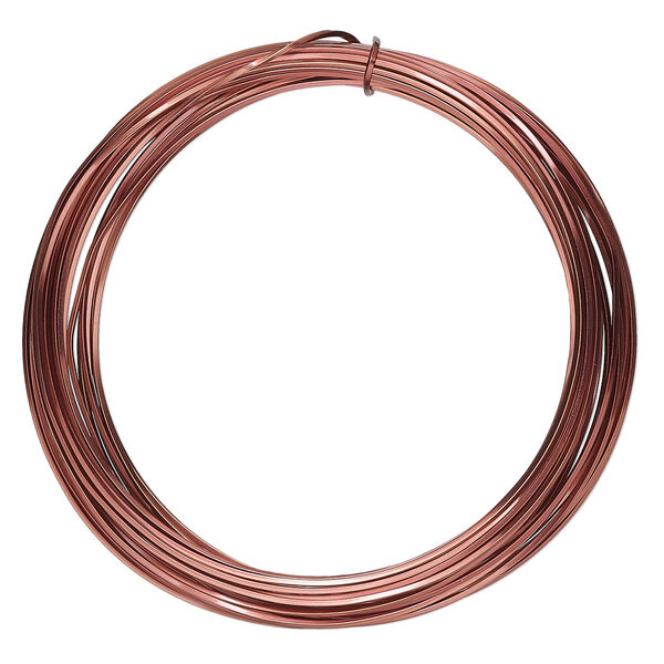 Wire, ParaWire™, antiqued copper, square, 21 gauge. Sold per 7-yard section. image number 0