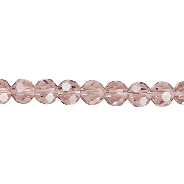 Bead 1pk 32 facets transparent medium purple, Celestial Crystal® 6mm round 15.5-16 inch image number 0