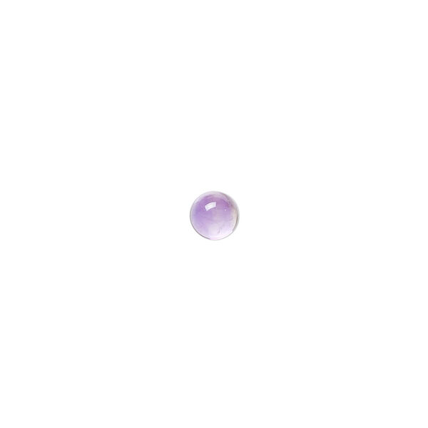 Cabochon, amethyst (natural), 5mm hand-cut calibrated round, B grade, Mohs hardness 7. Sold per pkg of 6. image number 0