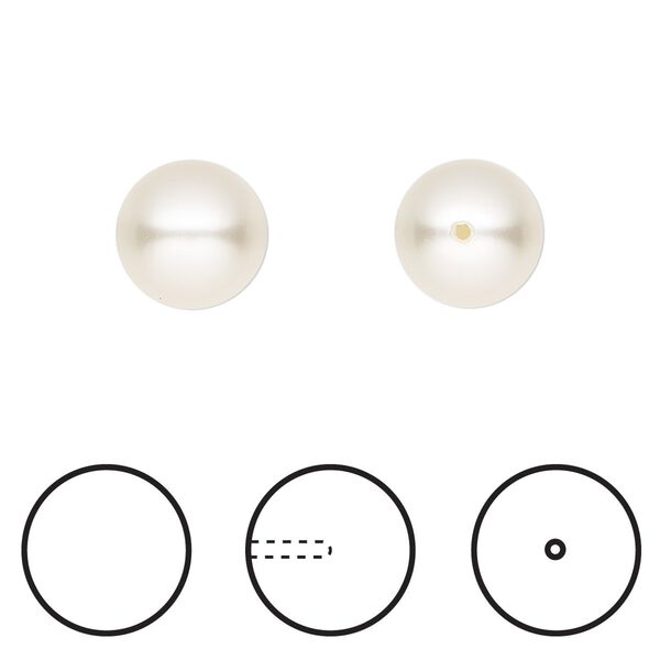 Pearl 10pk light creamrose, Crystal Passions® 10mm round 5818 image number 0