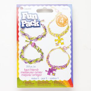 Acrylic / brass / enamel 1pkg265, bracelet kit assortment best friend mixed colored / silver-finished