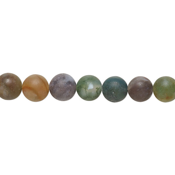 Bead, fancy jasper (natural), matte, 6mm round, B grade, Mohs hardness 6-1/2 to 7. Sold per 8-inch strand, approximately 30 beads. image number 0