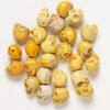 Bead mix, "howlite" (imitation) resin 1pkg25, opaque light to dark orange, 17x14mm-18x15mm skull. image number 1