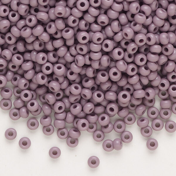 Seed bead, Preciosa Ornela Czech glass, pkg/50g, #8 rocaille, opaque violet, (23023). image number 0
