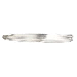 Wire, sterling silver, full-hard, half-round, 20 gauge. Sold per pkg of 5 feet.