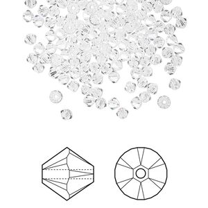 Bead 48pk crystal, Crystal Passions® 2.5mm bicone 5328